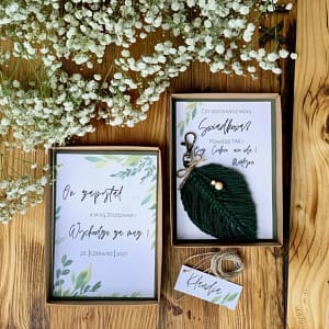 „Bez Ciebie nie idę”-  zielony upominek dla przyszłej Świadkowej