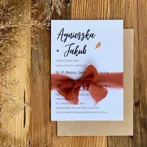 Zaproszenia ślubne - Rude Pióro