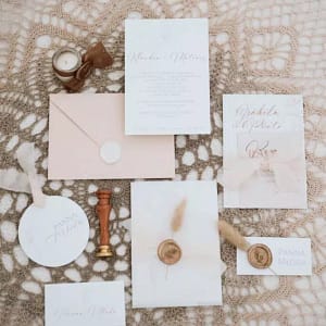 Zaproszenia ślubne - Minimalistyczny beż