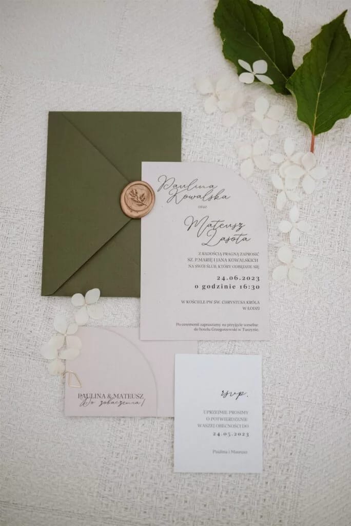 Zaproszenia ślubne - Nowa natura